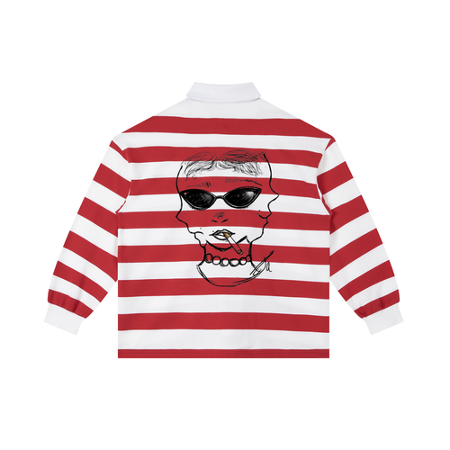 Color Block Stripe Polo Shirt