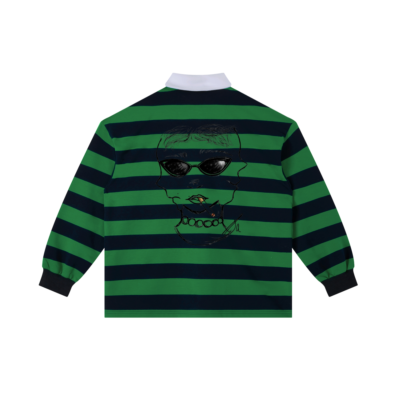 Color Block Stripe Polo Shirt