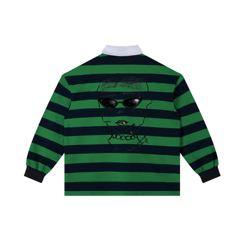 Color Block Stripe Polo Shirt