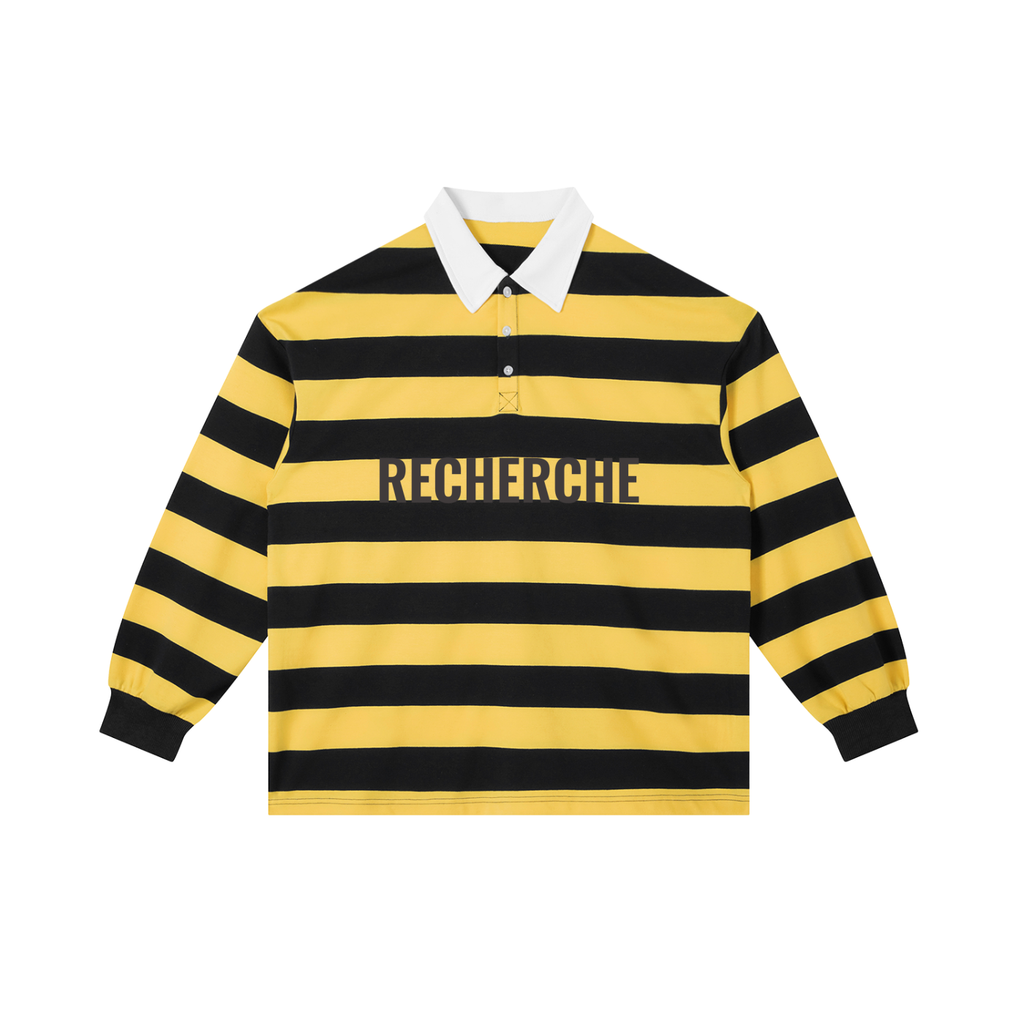 Color Block Stripe Polo Shirt