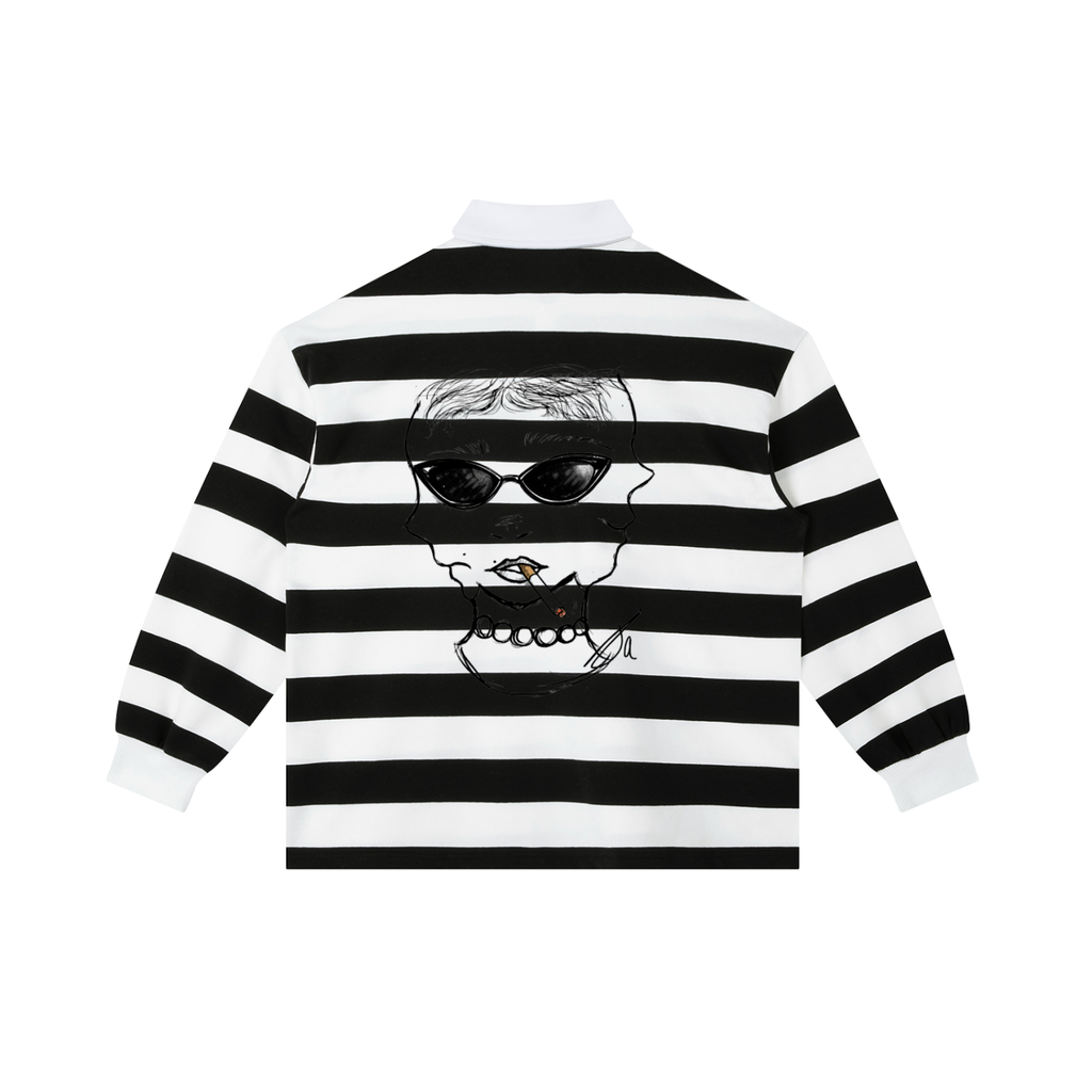 Color Block Stripe Polo Shirt