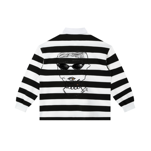 Color Block Stripe Polo Shirt