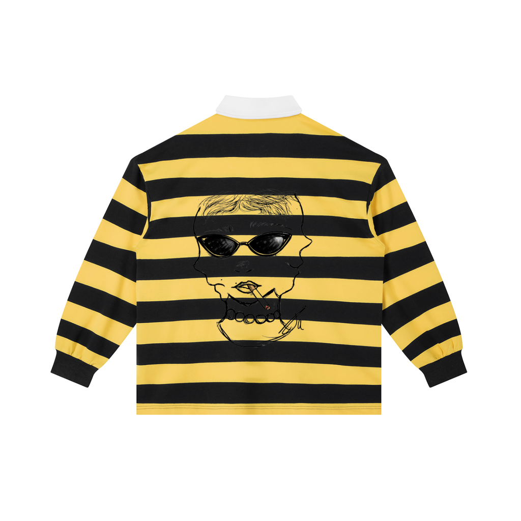 Color Block Stripe Polo Shirt