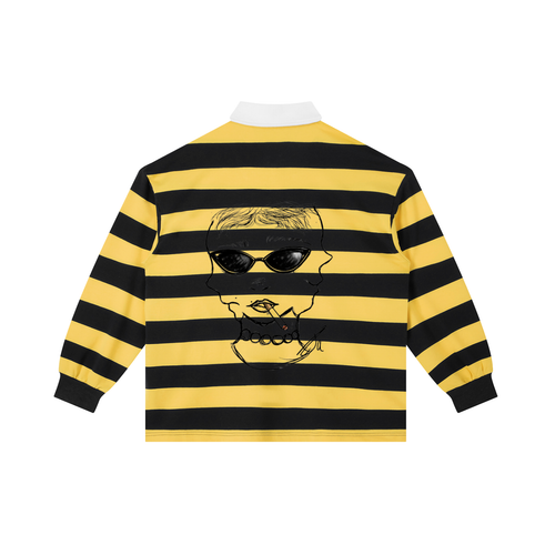 Color Block Stripe Polo Shirt